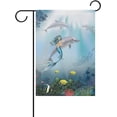 thumbnail image 1 of SKYSONIC Garden Flag Mermaid and Dolphin Undersea Double-Sided Printed House Sports Flag-12x18(in)-Polyester Decorative Flags for Courtyard Garden Flowerpot, 1 of 6