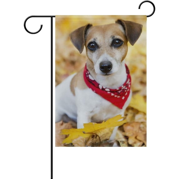 SKYSONIC Garden Flag Stylish Dog with Red Bandanna Double-Sided Printed Garden House Sports Flag - 28x40in -Decorative Flags for Courtyard Garden Flowerpot
