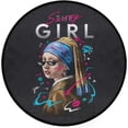 thumbnail image 1 of SKYSONIC Girl with A Pearl Earring ParodyRound Area Rug Chair Couch Cover Area Rug for Bedroom Floor Sofa Living Room Non-Slip Home Decor 3 x 3 Feet, 1 of 5