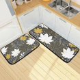 thumbnail image 1 of SKYSONIC Gloden Fall Leaves Kitchen Rugs Set of 2, Abstract Maple Leaf Floor Runner Area Rug Washable Carpet Mat Perfect for Living Room Bedroom Entryway, 1 of 7