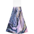 thumbnail image 1 of SKYSONIC Golden Purple Pink Marble 2Pcs Kitchen Hanging Towel Set Hand Hanging Towels with Hanging Loop, Absorbent Bathroom Hand Towel Soft Thick Dish Cloth Dry Towel for Kitchen Bathroom, 12"x17", 1 of 6