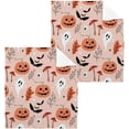 thumbnail image 1 of SKYSONIC Halloween Ghost Pumpkin Cotton Washcloths Set of 4, Highly Absorbent Soft Fingertip Towel for Bathroom, Gym, Hotel and Spa, 12 x 12 Inch, 1 of 7