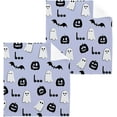 thumbnail image 1 of SKYSONIC Halloween Ghost Pumpkin Washcloths Set of 4, Highly Absorbent Soft Cotton Fingertip Towels for Bathroom, Kitchen, Gym, Spa, Home Decor, 12 x 12 Inch, 1 of 7