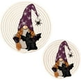 SKYSONIC Halloween Girl Gnome Pot Holders Trivets, 2 Pcs Heat Resistant