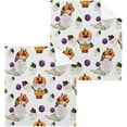 thumbnail image 1 of SKYSONIC Halloween Gnome Washcloths Set of 2, Highly Absorbent Soft Cotton Fingertip Towels for Bathroom, Kitchen, Gym, Spa, Home Decor, 12 x 12 Inch, 1 of 7