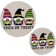thumbnail image 1 of SKYSONIC Halloween Gnomes Pot Holders Trivets, 2 Pcs Heat Resistant Trivets,Trick Or Treat Cotton Thread Weave Mats for Hot Pads Pans Pot Bowl Teapot for Kitchen Decor, 1 of 7