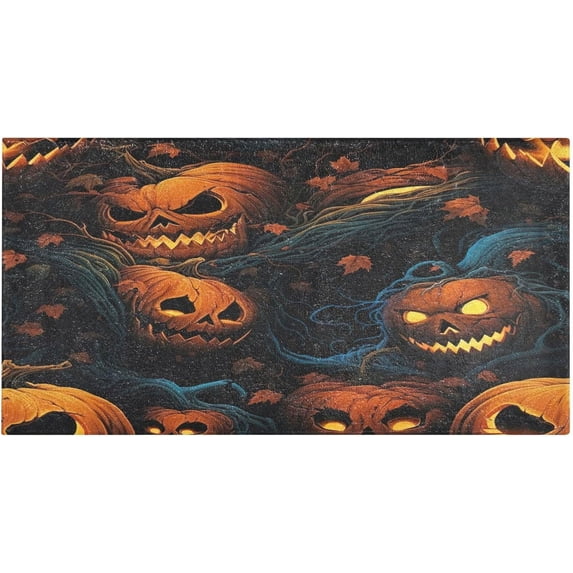 SKYSONIC Halloween Pumpkins Kitchen Mats 20"x39" Absorbent Non Slip Runner Rug Machine Washable Kitchen Floor Mat for Home Bathroom Door