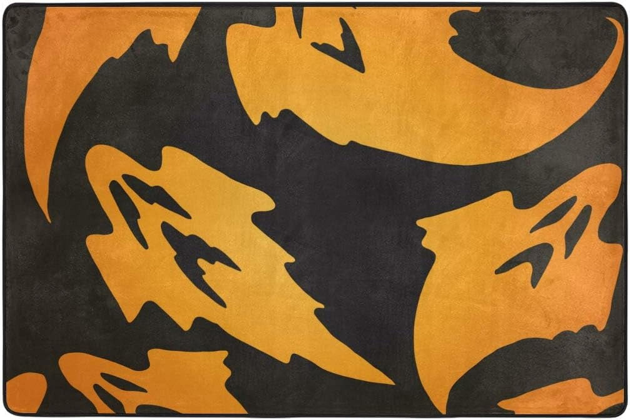 SKYSONIC Hand Drawn Ghosts Pattern Area Rug Carpet for Living Room