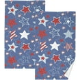 thumbnail image 1 of SKYSONIC Hand Towels USA Stars Patterned 2 PCS, Cotton Bath Towel for Drying Face Hands Body ,Absorbent Lightweight Towels for Bathroom Ktichen Travel Gym, 16"x28", 1 of 7