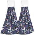 thumbnail image 1 of SKYSONIC Hanging Kitchen Towel 12 x 17 Inch Berries and Dragonflies Towel Set 2 Pieces of Dry Towels for Kitchen, Bathroom, Laundry Room Table, 1 of 7