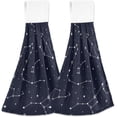 thumbnail image 1 of SKYSONIC Hanging Kitchen Towel 12 x 17 Inch Constellation Connects The Night Sky Towel Set 2 Pieces of Dry Towels for Kitchen, Bathroom, Laundry Room Table, 1 of 7