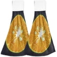 thumbnail image 1 of SKYSONIC Hanging Kitchen Towel 12 x 17 Inch Fruit Orange Towel Set 2 Pieces of Dry Towels for Kitchen, Bathroom, Laundry Room Table, 1 of 7