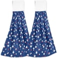 thumbnail image 1 of SKYSONIC Hanging Kitchen Towel 12 x 17 Inch Patriotic Stars Towel Set 2 Pieces of Dry Towels for Kitchen, Bathroom, Laundry Room Table, 1 of 7