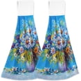 thumbnail image 1 of SKYSONIC Hanging Kitchen Towel set of 2,12" x 17" Daisies Flowers Oil Painting Towel Set Dry Towels for Kitchen, Bathroom, Laundry Room Table, 1 of 7