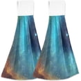 thumbnail image 1 of SKYSONIC Hanging Kitchen Towel set of 2,12" x 17" Eye of The Universe Towel Set Dry Towels for Kitchen, Bathroom, Laundry Room Table, 1 of 7