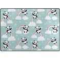 thumbnail image 1 of SKYSONIC Happy Cute Panda Area Rug 80"x58" Pet & Child Friendly Carpet ,Indoor Outdoor Soft Rug Washable Non Slip Comfortable Area Rug, 1 of 6