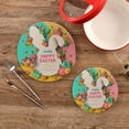 thumbnail image 1 of SKYSONIC Happy Easter Pot Holders Trivets, 2 Pcs Heat Resistant Trivets,Cute Bunny Eggs Cotton Thread Weave Mats for Hot Pads Pans Pot Bowl Teapot for Kitchen Decor, 1 of 7