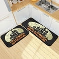 thumbnail image 1 of SKYSONIC Happy Halloween Day Kitchen Rugs 2 Pieces, Moon Night Castle Floor Mat Room Area Rug Washable Carpet Perfect for Living Room Bedroom Entryway, 1 of 7