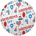 thumbnail image 1 of SKYSONIC Happy Independence Day Round Placemats for Dining Table Non-Slip Heat-Resistant Polyester Table Mats Set of 1 Washable Table Mats for Kitchen Dining Table Decoration (1198), 1 of 7