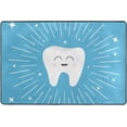 thumbnail image 1 of SKYSONIC Healthy Smiling Tooth Lightweight Carpet Mats Area Soft Rugs Floor Mat Doormat Decoration for Rooms Entrance 36x24 inches, 1 of 6