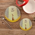thumbnail image 1 of SKYSONIC Hello Autumn Landscape Trivet Round Hot Pads, Set of 2 Fall Fox Pot Holder Heat Resistant Trivets Cotton Thread Weave Mats for Kitchen Counter Hot Dishes Pot Teapot Table Decor, 1 of 7
