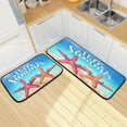 thumbnail image 1 of SKYSONIC Hello Summer Kitchen Mats and Rugs Funny Sunglasses Starfish Floor Runner Area Rug Washable Carpet Perfect for Living Room Bedroom Entryway,19.7"x27.6"+19.7"x47.2", 1 of 7