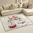 thumbnail image 1 of SKYSONIC Hello Winter Animal Non-Slip Area Rug, Merry Christmas Floor Carpet Comfort Floor Mats Decor for Indoor Front Porch Living Room Bedroom Kitchen, 36"x24", 1 of 5