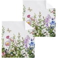 thumbnail image 1 of SKYSONIC Herb Wildflower Cotton Washcloths Set of 4, Highly Absorbent Soft Fingertip Towel for Bathroom, Gym, Hotel and Spa, 12 x 12 Inch, 1 of 7