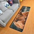 thumbnail image 1 of SKYSONIC Highland Cow Cattle Meadow Runner Rug, 2'¡Á6' with Rubber Backing Funny Animal Non Slip Entryway Rug Runner Washable Soft Area Rug Carpet for Hallway Bedroom Kitchen Decor, 1 of 6