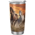 thumbnail image 1 of SKYSONIC Horse Tumbler Stainless Steel Double Wall Vacuum Reusable Insulated Mug with Straw and Built-in Coaste for Cold and Hot Beverages, 12oz, 1 of 7
