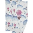 thumbnail image 1 of SKYSONIC Hot Air Balloon Soft Hand Towels set of 2, Absorbent Bath Towel Decorative Fingertip Towels for Bathroom Spa Hotel Swimming Pool,14.4 x 28.3 inch, 1 of 7