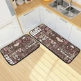 thumbnail image 1 of SKYSONIC I Love Coffee Pattern Kitchen Rugs Set of 2, Pink Heart Floor Runner Area Rug Washable Carpet Mat Perfect for Living Room Bedroom Entryway, 1 of 7