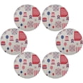 thumbnail image 1 of SKYSONIC Independence Day Round Placemats for Dining Table Non-Slip Heat-Resistant Polyester Table Mats Set of 6 Washable Table Mats for Kitchen Dining Table Decoration (1092), 1 of 5