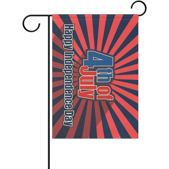 SKYSONIC Independence Day of USA Double-Sided Printed Garden House Sports Flag-12x18(in)-Polyester Decorative Flags for Courtyard Garden Flowerpot