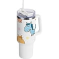 thumbnail image 1 of SKYSONIC Insulated Tumblers with Lids and Straws Handles 40oz Water Bottle Cartoon Horse Travel Mug Reusable Stainless Steel Thermos Vacuum, 1 of 7