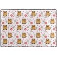 thumbnail image 1 of SKYSONIC Kawaii Anime Smiling Bear Lightweight Carpet Mats Area Soft Rugs Floor Mat Doormat Decoration for Rooms Entrance 36x24 inch, 1 of 6