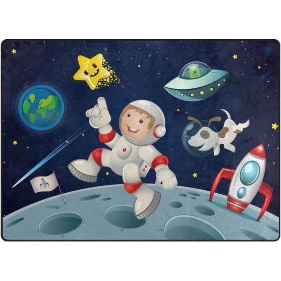 SKYSONIC Kid Jumping Space Lightweight Carpet Mats Area Soft Rugs Floor Mat Rug Home Decoration for Kids Room Living Room 80 x 58 inches