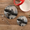 thumbnail image 1 of SKYSONIC Kiss You in Paris Pot Holders Trivets, 2 Pcs Heat Resistant Trivets,Doves Valentines Cotton Thread Weave Mats for Hot Pads Pans Pot Bowl Teapot for Kitchen Decor, 1 of 7