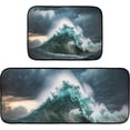 thumbnail image 1 of SKYSONIC Kitchen Mat Patterned (Huge Wave Sea) 2 Pcs Set, Anti Fatigue Kitchen Rugs Cushioned Water Absorbant Non Slip Decorative Floor Mats for Kitchen Bedroom Liveing Room Bathroom, 1 of 7