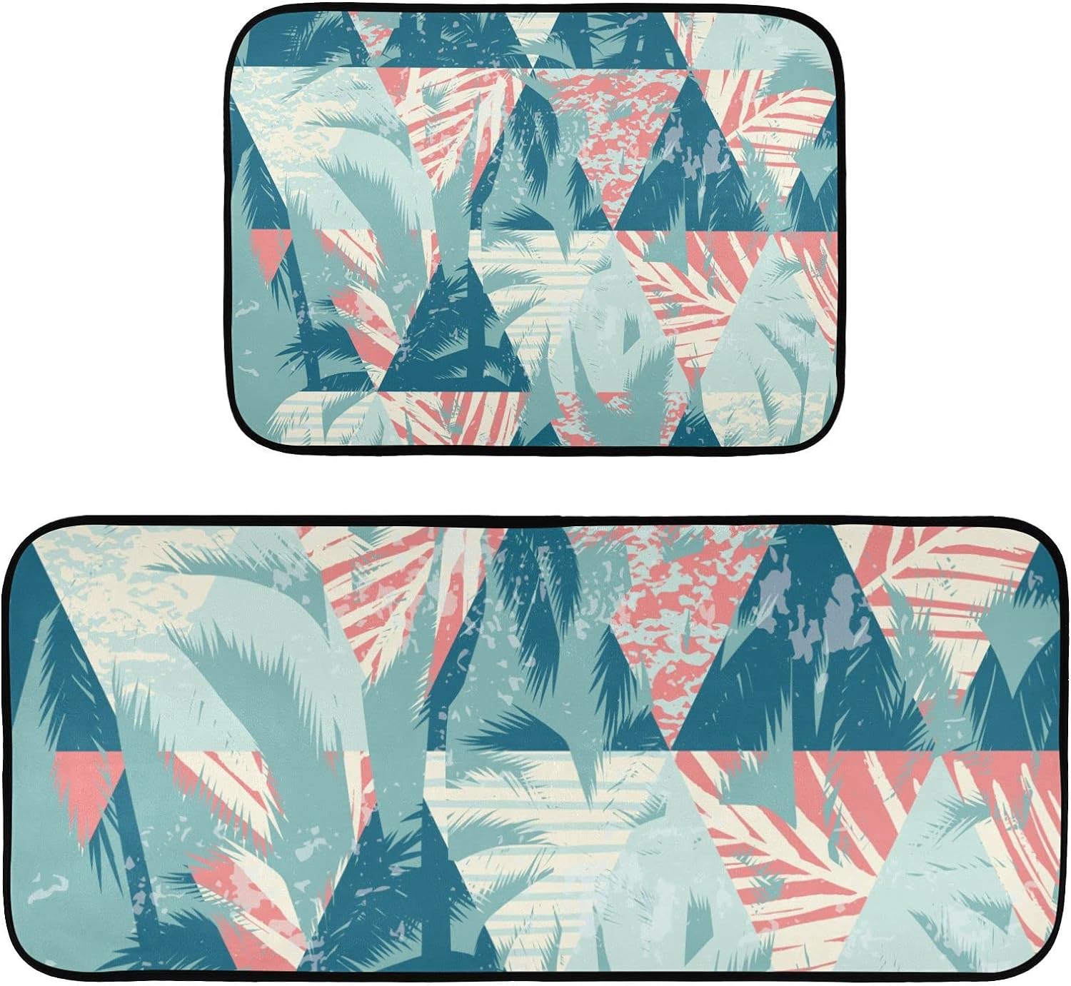 SKYSONIC Kitchen Mats (Triangle Trees) 2 Pcs Set, Anti Fatigue Kitchen ...