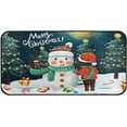 thumbnail image 1 of SKYSONIC Kitchen Rugs,Cute Christmas Snowman Non Slip Washable Cushioned Carpets Polyester AntiFatigue Comfort Porch Floor Mat Doormat Christmas Decoration 39×20 in, 1 of 6
