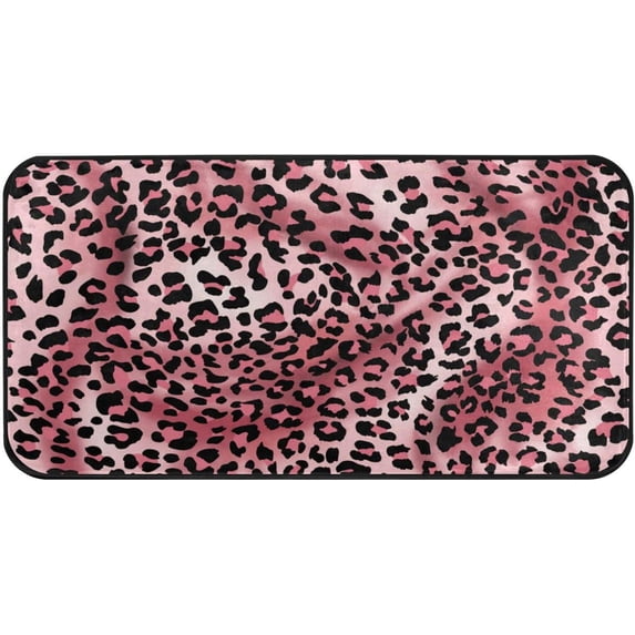 SKYSONIC Kitchen Rugs,Pink Skin Non Slip Washable Cushioned Carpets Polyester AntiFatigue Comfort Porch Floor Mat Doormat Christmas Decoration 39×20 in