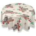 thumbnail image 1 of SKYSONIC Koala Round Tablecloth 60 Inch Waterproof Stain and Wrinkle Resistant Washable Decorative Table Covers for Kitchen Dining Tabletop Party Outdoor Picnic, 1 of 7