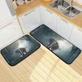 thumbnail image 1 of SKYSONIC Landscape Elephant Forest Kitchen Rugs 2 Pieces, Fall Wild Animal Floor Mat Room Area Rug Washable Carpet Perfect for Living Room Bedroom Entryway, 1 of 7