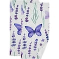 thumbnail image 1 of SKYSONIC Lavender Soft Hand Towels 2-Piece,14.4" x 28.3" Absorbent Bath Towel Decorative Fingertip Towels for Bathroom Gym Spa Hotel Beach Swimming Pool, 1 of 7