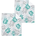 thumbnail image 1 of SKYSONIC Leave Branches Cotton Washcloths Set of 4, Highly Absorbent Soft Fingertip Towel for Bathroom, Gym, Hotel and Spa, 12 x 12 Inch, 1 of 7