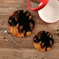 thumbnail image 1 of SKYSONIC Leaves and Pumpkins Cartoon Trivet Pot Holders Pads, Set of 2 Pot Holder Heat Resistant Trivets Cotton Thread Weave Mats Kitchen Table Decor, 1 of 7
