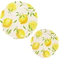 thumbnail image 1 of SKYSONIC Lemons and Leaves Painted Summer Plant Trivets Set for Hot Pots and Pans Trivet Mat Pot Holders 100% Cotton Thread Weave Trivets Kitchen Trivet for Table Countertop Protector Hot Pads Pans M, 1 of 7