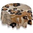 thumbnail image 1 of SKYSONIC Leopard Round Tablecloth 60 inch Waterproof Tablecloth Stain Resistant and Wrinkle Decorative Patio Table Cloths for Kitchen Dinning Room Party Home Garden Picnic, 1 of 7