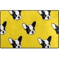 thumbnail image 1 of SKYSONIC Lightweight Carpet Mats Area Soft Rugs Floor Mat Doormat Decoration for Rooms Entrance 31 x 20 inches Dog Head in Yellow Pattern, 1 of 6